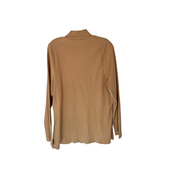 City Chic Plus Brown Basic Everyday Ribbed Long Sleeve Turtleneck Sweater 20 - Picture 7 of 10